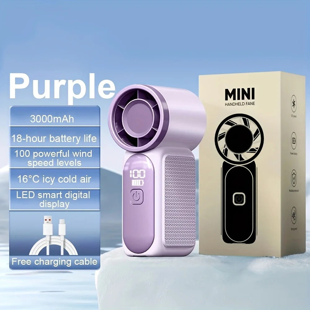 AirFresh™ Mini Ventilateur Turbo Portable Noir
